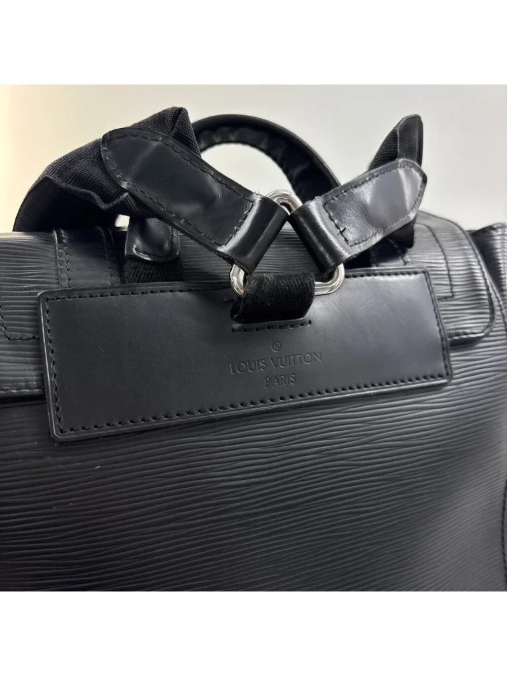 Louis Vuitton Super Christopher PM Epi Leather Backpack Black